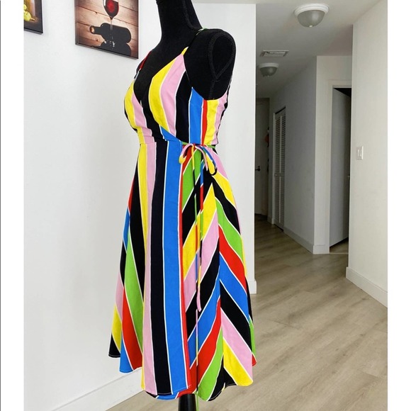 Forever 21 Rainbow Midi Casual Dress - Picture 4 of 6